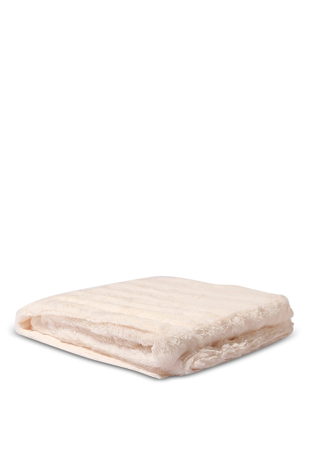 Redtag-Ivory-Solid-Fur-Throw-Category:Throws,-Colour:Ivory,-Deals:New-In,-Dept:Home,-Filter:Home-Bedroom,-HMW-BED-Throws,-New-In-HMW-BED,-Non-Sale,-S23A,-Section:Homewares-Home-Bedroom-