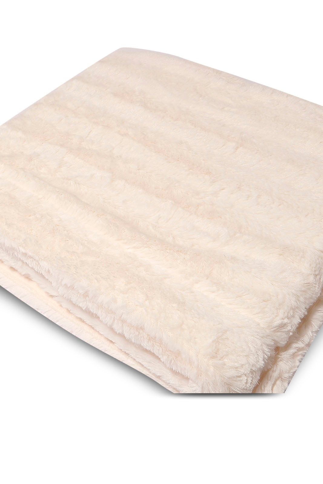 Redtag-Ivory-Solid-Fur-Throw-Category:Throws,-Colour:Ivory,-Deals:New-In,-Dept:Home,-Filter:Home-Bedroom,-HMW-BED-Throws,-New-In-HMW-BED,-Non-Sale,-S23A,-Section:Homewares-Home-Bedroom-