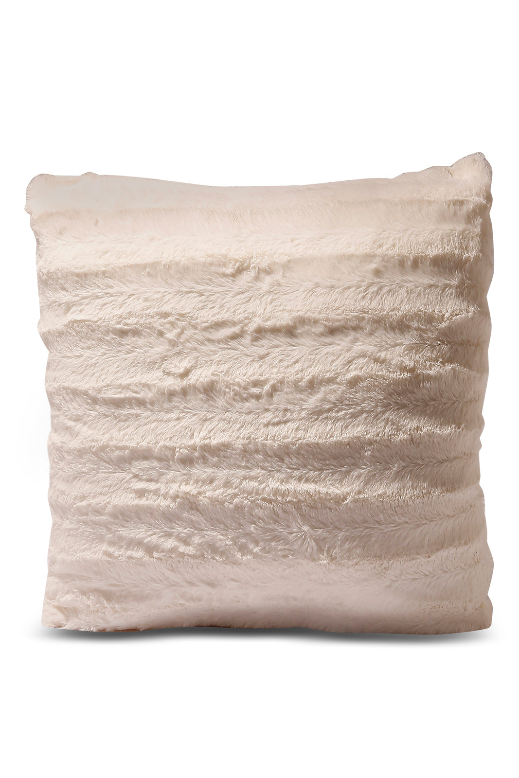 Redtag-Ivory-Solid-Fur-Cushion-Category:Cushions,-Colour:Ivory,-Deals:New-In,-Dept:Home,-Filter:Home-Bedroom,-HMW-BED-Cushions,-New-In-HMW-BED,-Non-Sale,-S23A,-Section:Homewares-Home-Bedroom-
