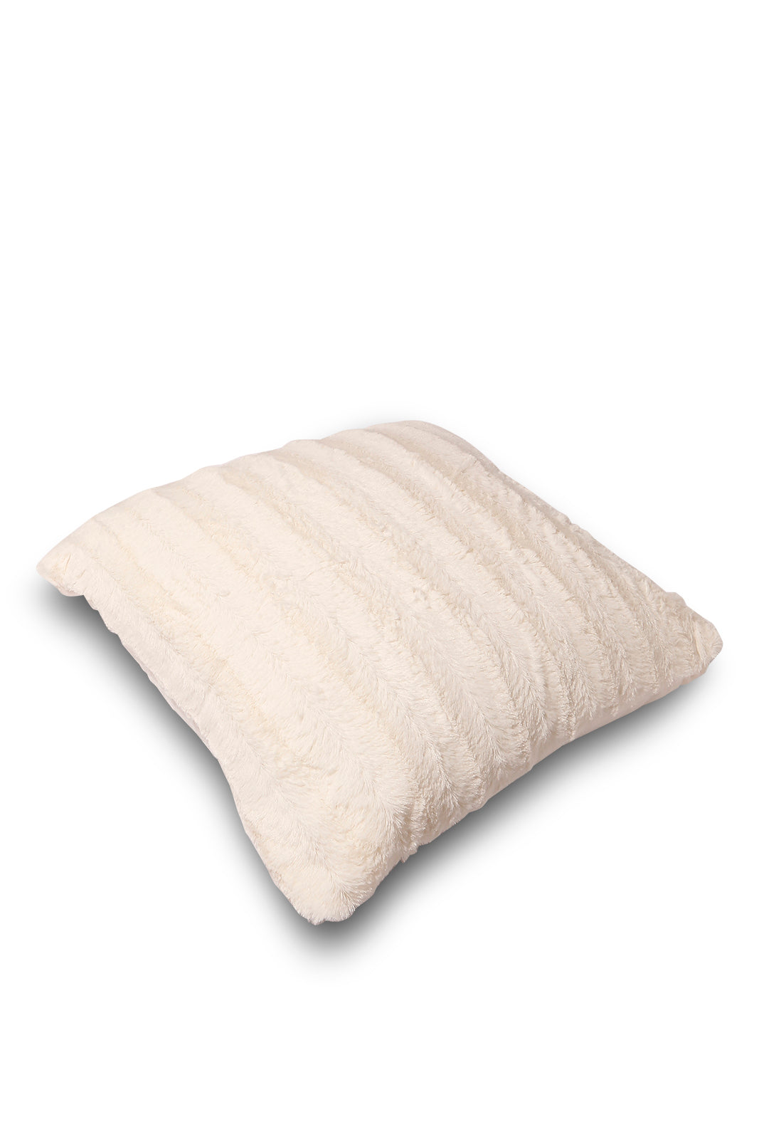 Redtag-Ivory-Solid-Fur-Cushion-Category:Cushions,-Colour:Ivory,-Deals:New-In,-Dept:Home,-Filter:Home-Bedroom,-HMW-BED-Cushions,-New-In-HMW-BED,-Non-Sale,-S23A,-Section:Homewares-Home-Bedroom-
