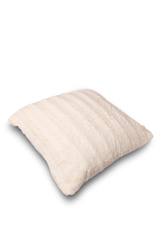 Redtag-Ivory-Solid-Fur-Cushion-Category:Cushions,-Colour:Ivory,-Deals:New-In,-Dept:Home,-Filter:Home-Bedroom,-HMW-BED-Cushions,-New-In-HMW-BED,-Non-Sale,-S23A,-Section:Homewares-Home-Bedroom-