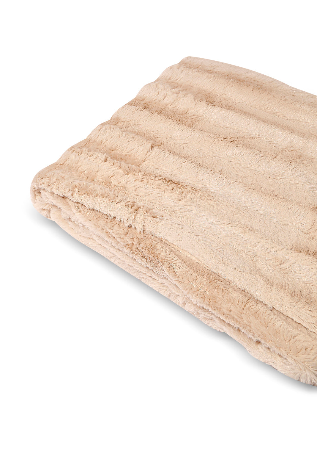Redtag-Beige-Solid-Fur-Throw-Category:Throws,-Colour:Beige,-Deals:New-In,-Dept:Home,-Filter:Home-Bedroom,-HMW-BED-Throws,-New-In-HMW-BED,-Non-Sale,-S23A,-Section:Homewares-Home-Bedroom-