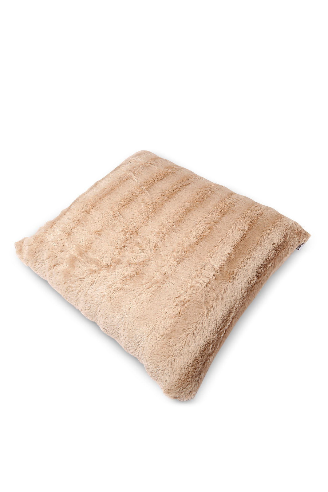 Redtag-Beige-Solid-Fur-Cushion-Category:Cushions,-Colour:Beige,-Deals:New-In,-Dept:Home,-Filter:Home-Bedroom,-HMW-BED-Cushions,-New-In-HMW-BED,-Non-Sale,-S23A,-Section:Homewares-Home-Bedroom-