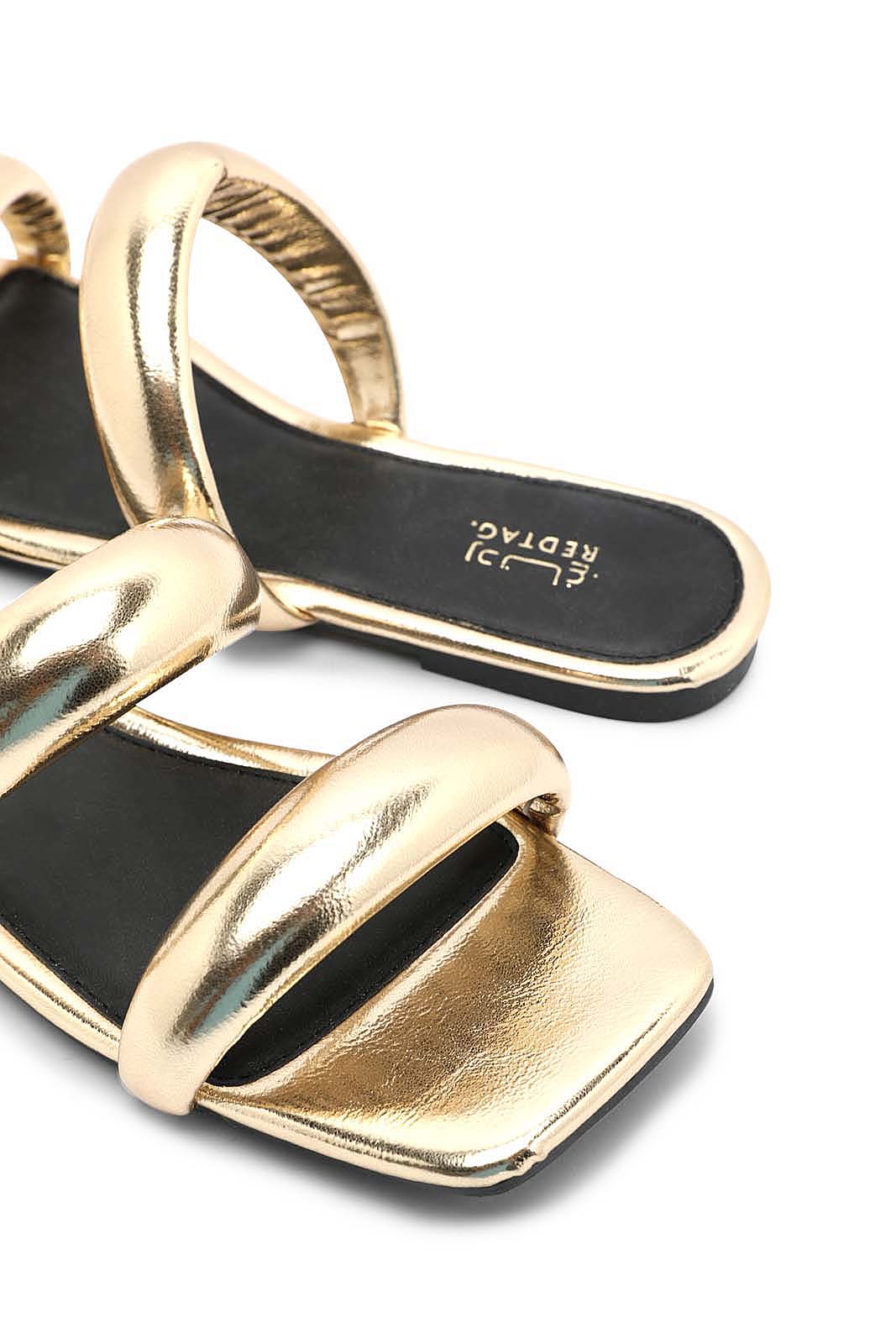 Redtag-Gold-Strappy-Mule-Category:Sandals,-Colour:Gold,-Deals:New-In,-Dept:Ladieswear,-Filter:Women's-Footwear,-LEC-Sandals,-New-In-Women-FOO,-Non-Sale,-Section:Women,-W22B-Women's-