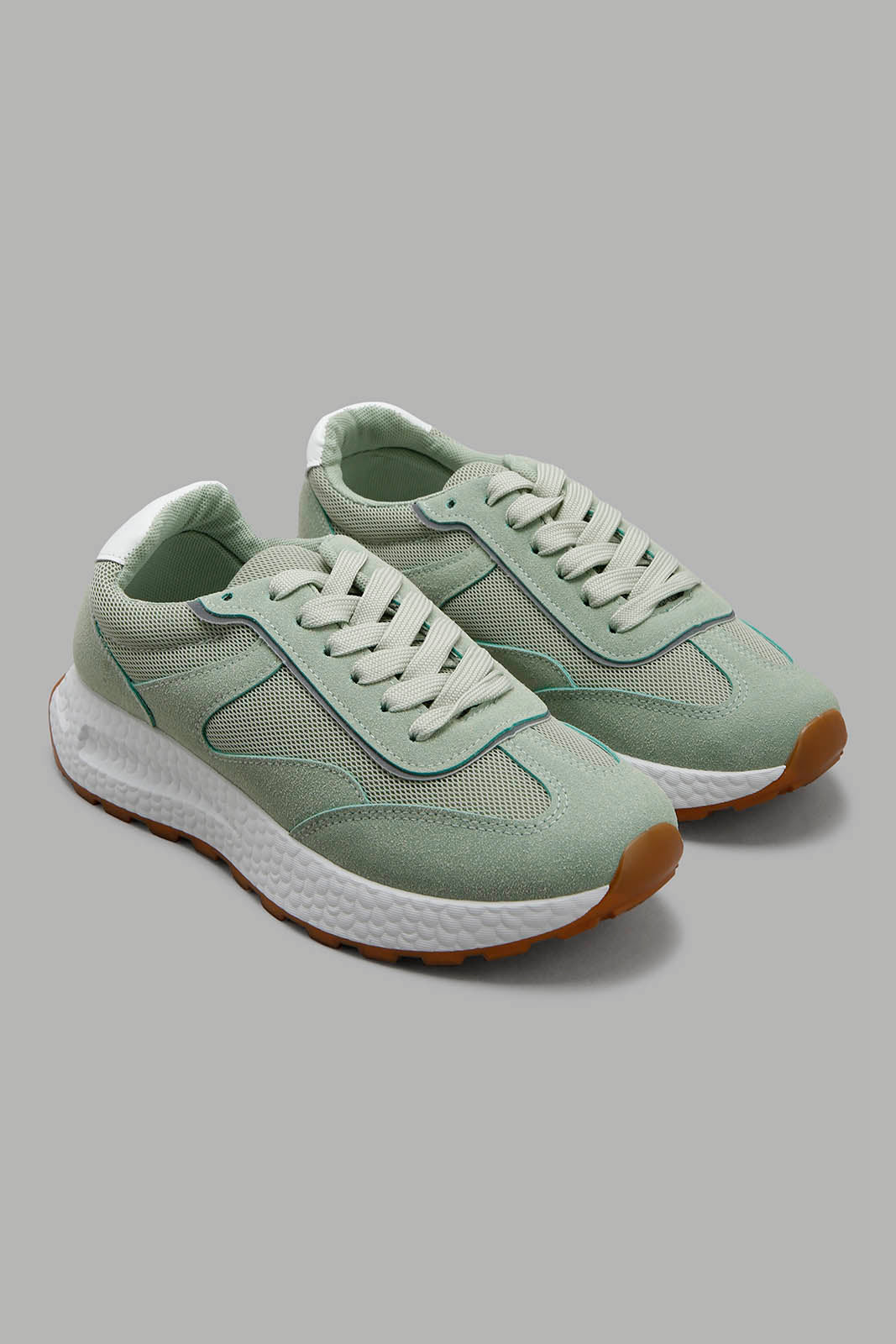 Redtag-Green-Jogger-Sneaker-Category:Trainers,-Colour:Green,-Deals:New-In,-Filter:Women's-Footwear,-New-In-Women-FOO,-Non-Sale,-Section:Women,-W22B,-Women-Trainers-Women's-