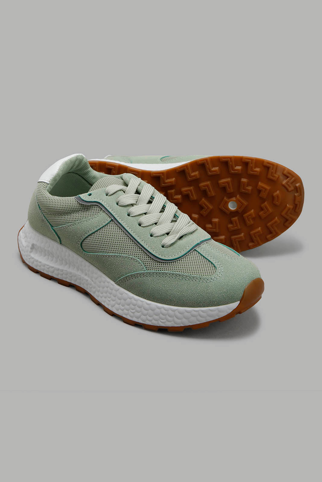 Redtag-Green-Jogger-Sneaker-Category:Trainers,-Colour:Green,-Deals:New-In,-Filter:Women's-Footwear,-New-In-Women-FOO,-Non-Sale,-Section:Women,-W22B,-Women-Trainers-Women's-