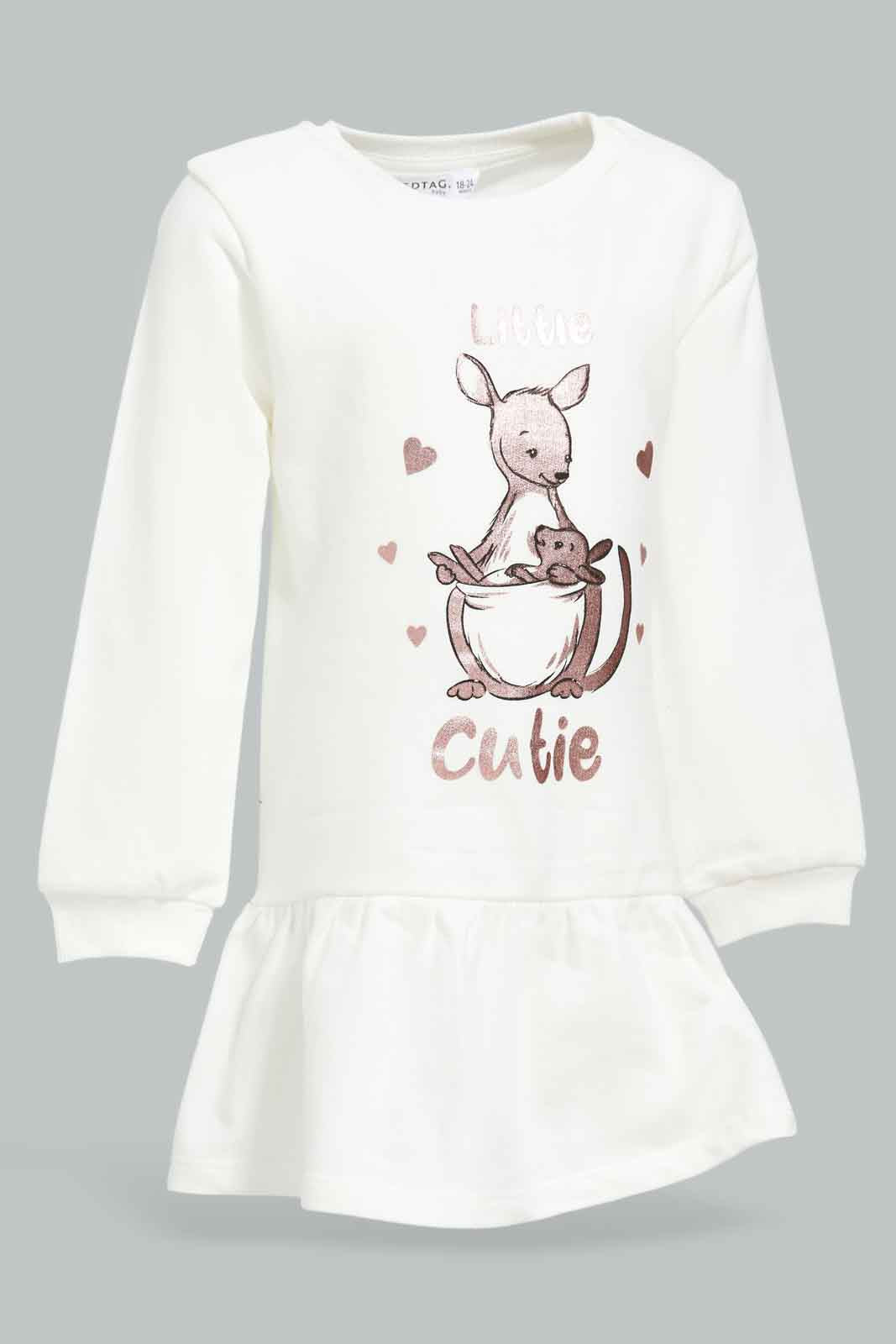 Redtag-Beige-Placement-Print-Dress-Category:Dresses,-Colour:Beige,-Deals:New-In,-Filter:Infant-Girls-(3-to-24-Mths),-ING-Dresses,-New-In-ING-APL,-Non-Sale,-Section:Girls-(0-to-14Yrs),-VLM,-W22B-Infant-Girls-3 to 24 Months