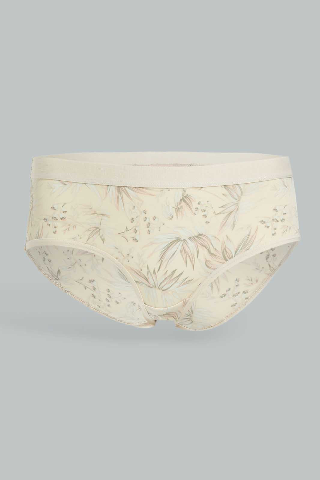 Redtag-Assorted-Pack-of-2-Plant-N-Print-Category:Briefs,-Colour:Assorted,-Deals:New-In,-Dept:Ladieswear,-Filter:Women's-Clothing,-New-In-Women-APL,-Non-Sale,-Section:Women,-W22B,-Women-Briefs--