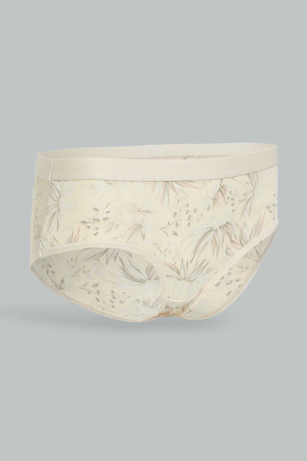 Redtag-Assorted-Pack-of-2-Plant-N-Print-Category:Briefs,-Colour:Assorted,-Deals:New-In,-Dept:Ladieswear,-Filter:Women's-Clothing,-New-In-Women-APL,-Non-Sale,-Section:Women,-W22B,-Women-Briefs--