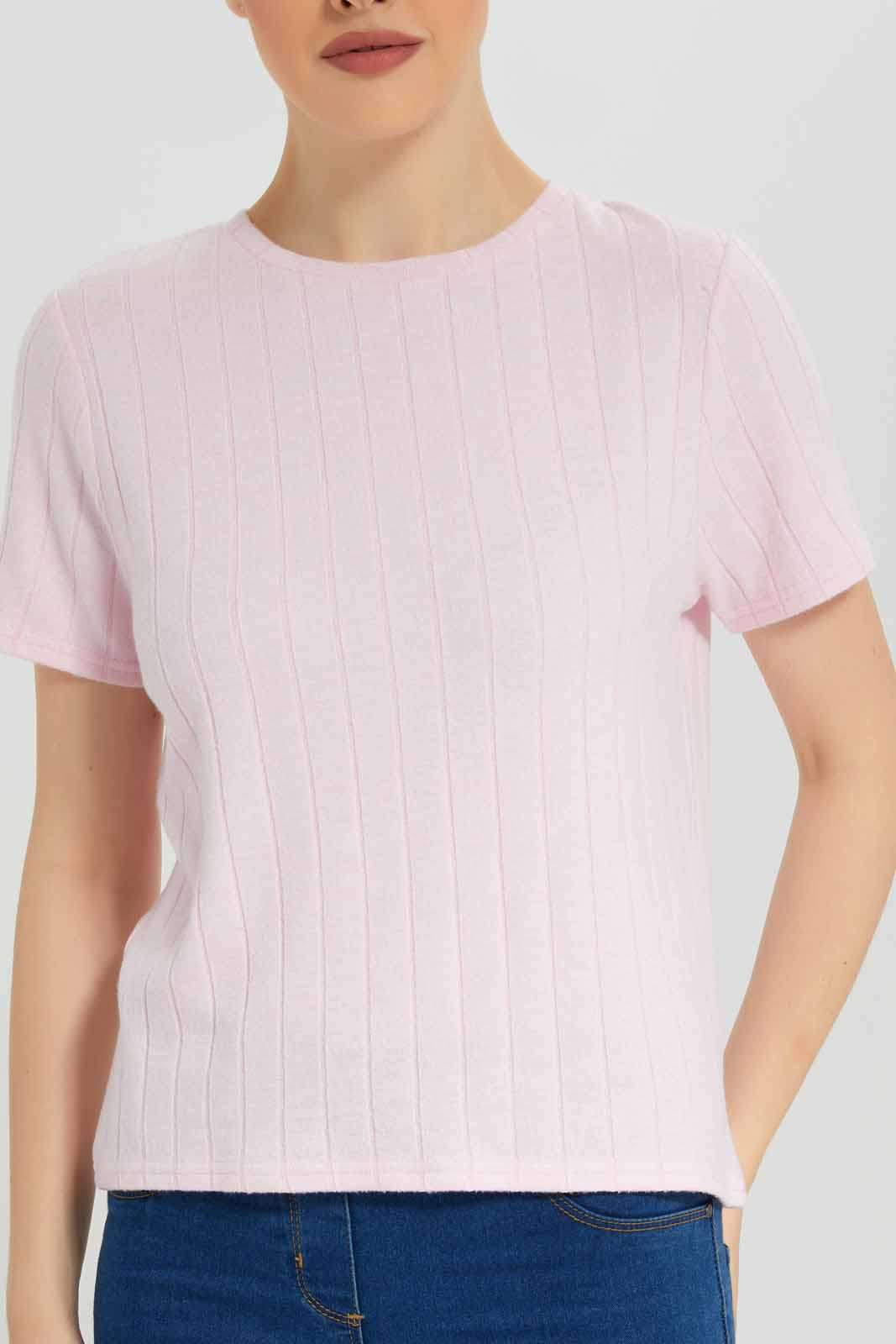 Redtag-Olive-Warm-Handle-Ribbed-T-Shirt-Category:T-Shirts,-Colour:Olive,-Deals:New-In,-Filter:Women's-Clothing,-New-In-Women-APL,-Non-Sale,-Section:Women,-W22B,-Women-T-Shirts-Women's-