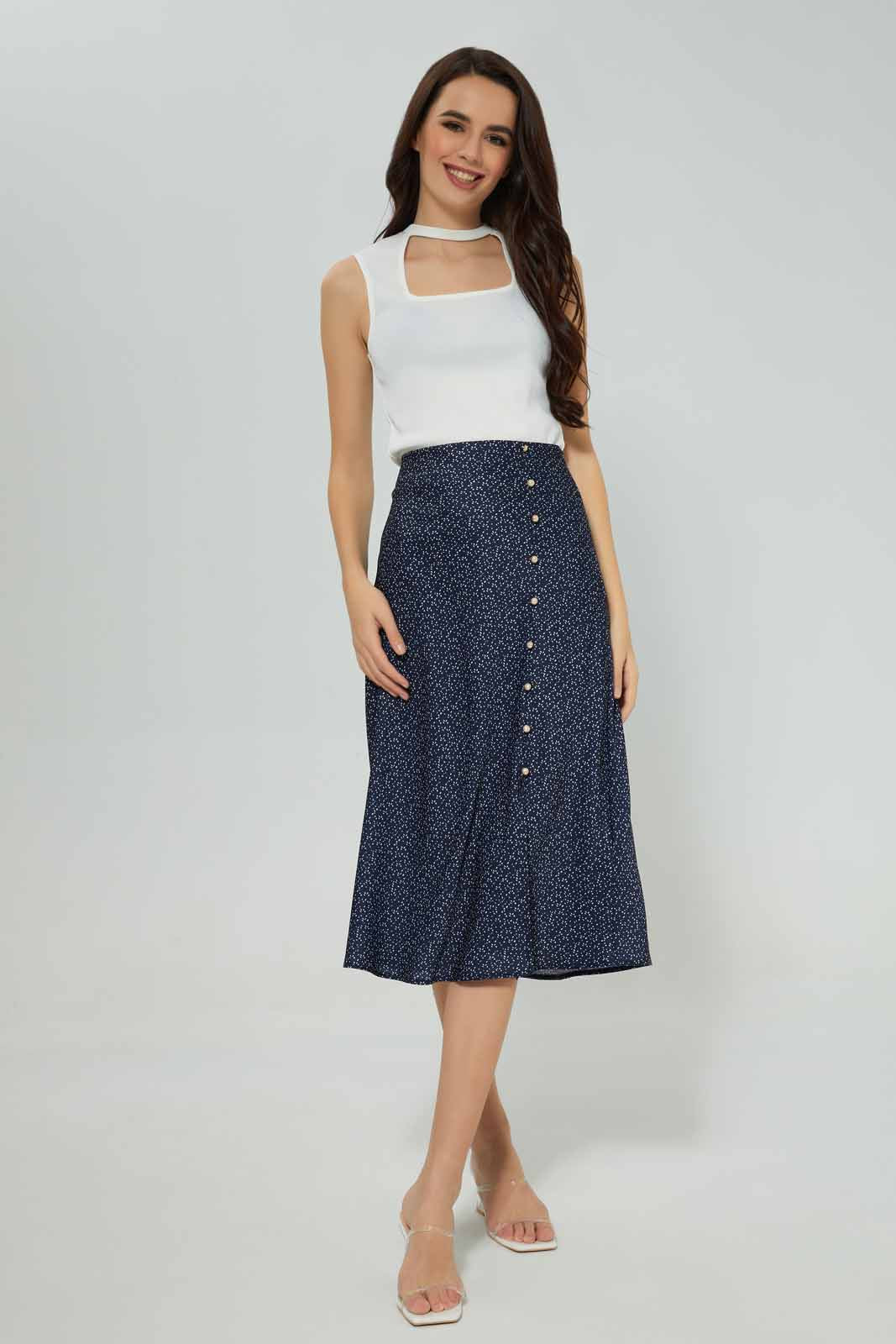 Redtag-Printed-Satin-Skirt-Category:Skirts,-Colour:Assorted,-Deals:New-In,-Dept:Ladieswear,-Filter:Women's-Clothing,-New-In-Women-APL,-Non-Sale,-Section:Women,-W22A,-Women-Skirts-Women's-