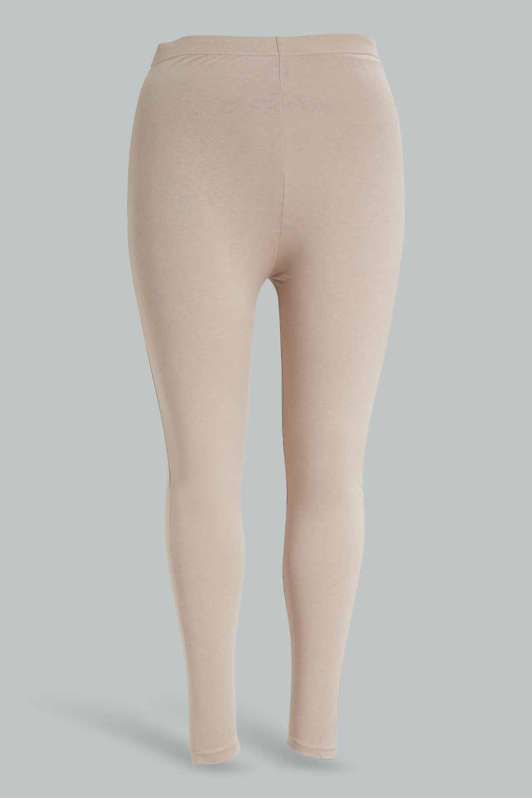 Redtag-Plus-Size-Women-Beige-and-Navy-Basic-Legging-Set-(2-Piece)-Category:Joggers,-Colour:Beige,-Colour:Navy,-Deals:New-In,-Dept:Ladieswear,-Filter:Plus-Size,-LDP-Joggers,-New-In-LDP-APL,-Non-Sale,-Section:Women,-W22B-Women's-