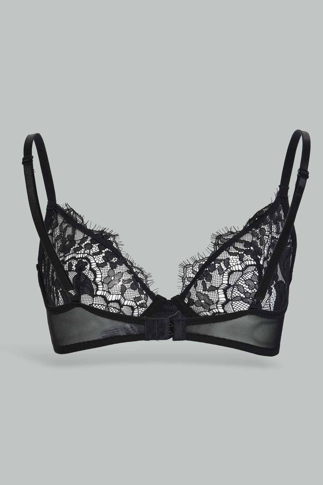 Redtag-Black-Lace-Bra-Non-Padded-Category:Bras,-Colour:Black,-Deals:New-In,-Filter:Women's-Clothing,-New-In-Women-APL,-Non-Sale,-Section:Women,-W22B,-Women-Bras--