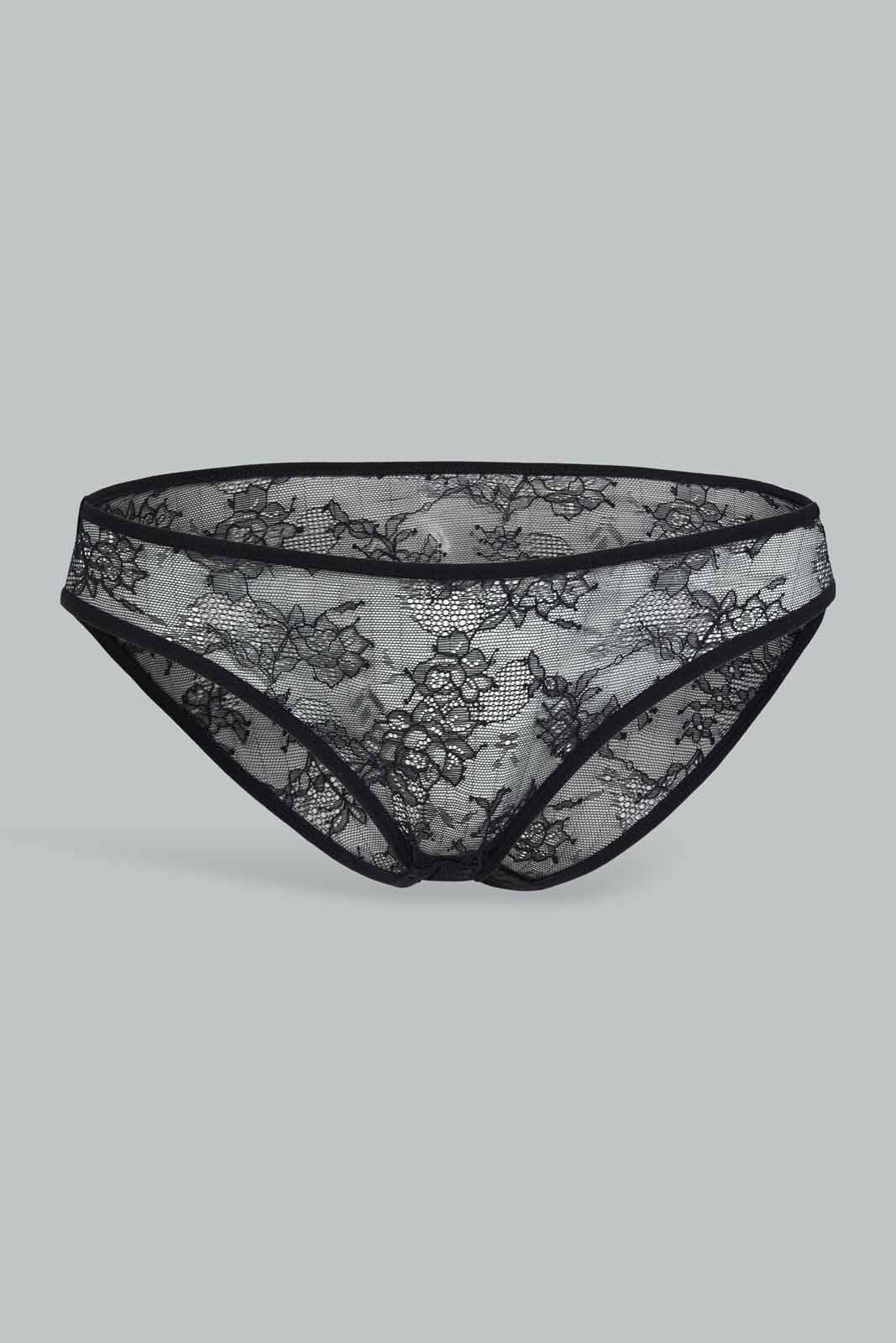 Redtag-Black-Lace-Babydoll-Non-Padded-Category:Babydolls,-Colour:Black,-Deals:New-In,-Dept:Ladieswear,-Filter:Women's-Clothing,-New-In-Women-APL,-Non-Sale,-Section:Women,-W22B,-Women-Babydolls--