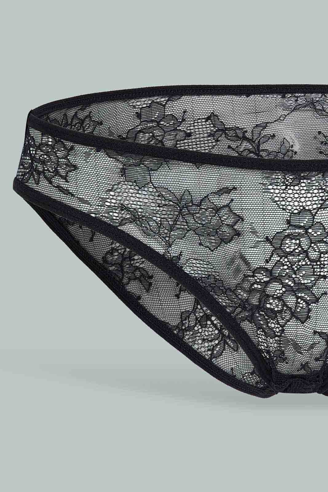 Redtag-Black-Lace-Babydoll-Non-Padded-Category:Babydolls,-Colour:Black,-Deals:New-In,-Dept:Ladieswear,-Filter:Women's-Clothing,-New-In-Women-APL,-Non-Sale,-Section:Women,-W22B,-Women-Babydolls--