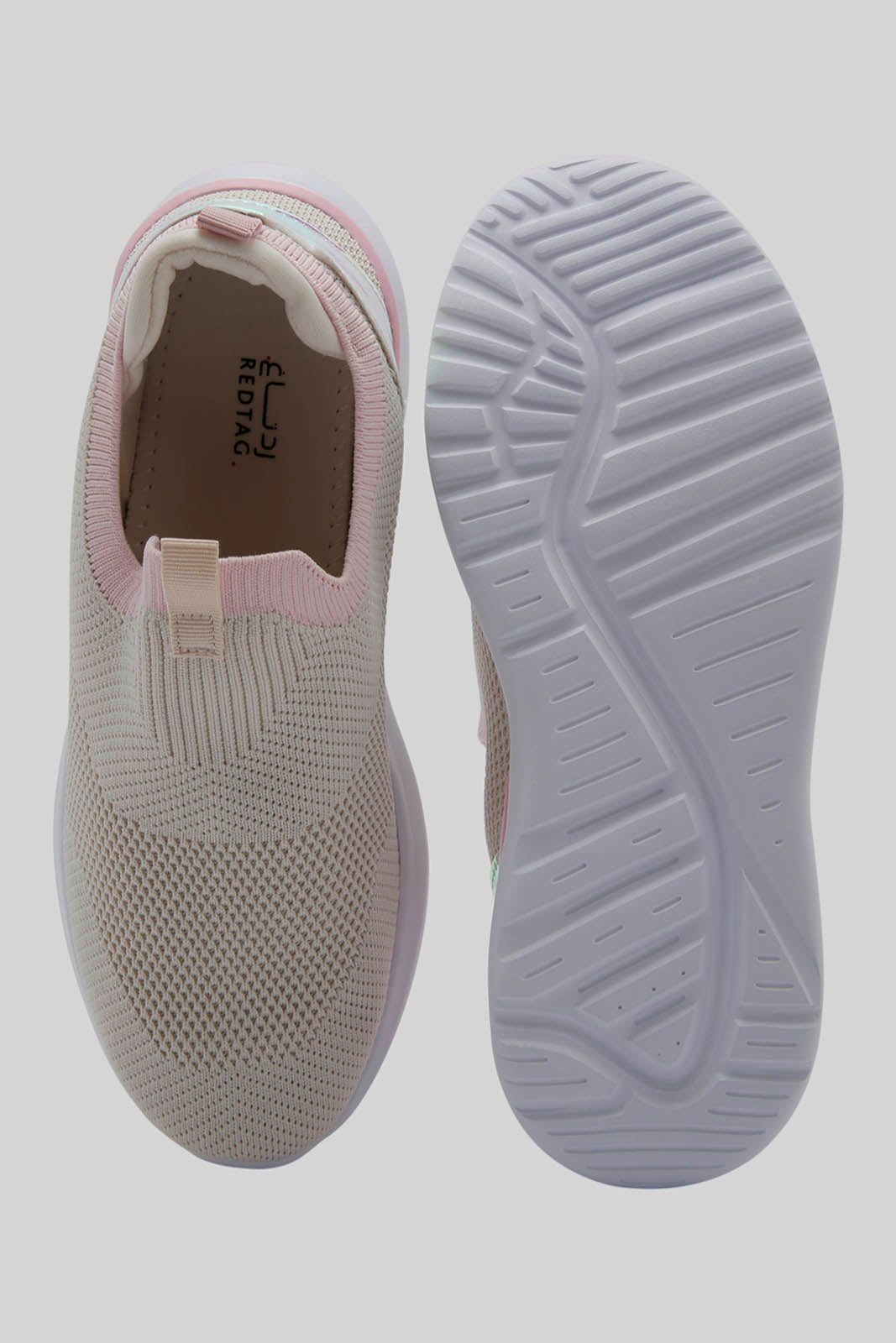 Redtag-Beige-Slip-On-Sneaker-Category:Trainers,-Colour:Beige,-Deals:New-In,-Dept:Girls,-Filter:Girls-Footwear-(5-to-14-Yrs),-GSR-Trainers,-New-In-GSR-FOO,-Non-Sale,-Section:Girls-(0-to-14Yrs),-W22B-Senior-Girls-5 to 14 Years