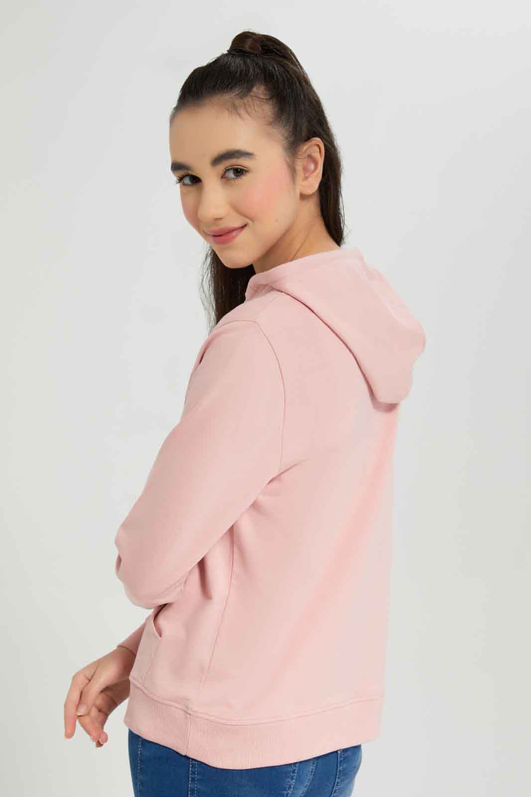 Redtag-Pale-Pink-Hoody-Sweatshirts-Category:Sweatshirts,-Colour:Apricot,-Deals:New-In,-Dept:Girls,-Filter:Senior-Girls-(8-to-14-Yrs),-GSR-Sweatshirts,-New-In-GSR-APL,-Non-Sale,-Section:Girls-(0-to-14Yrs),-TBL,-W22B-Senior-Girls-9 to 14 Years