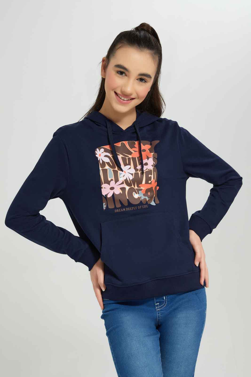 Redtag-Burgundy-Hoody-Sweatshirts-Category:Sweatshirts,-Colour:Burgundy,-Deals:New-In,-Dept:Girls,-Filter:Senior-Girls-(8-to-14-Yrs),-GSR-Sweatshirts,-New-In-GSR-APL,-Non-Sale,-Section:Girls-(0-to-14Yrs),-TBL,-W22B-Senior-Girls-9 to 14 Years