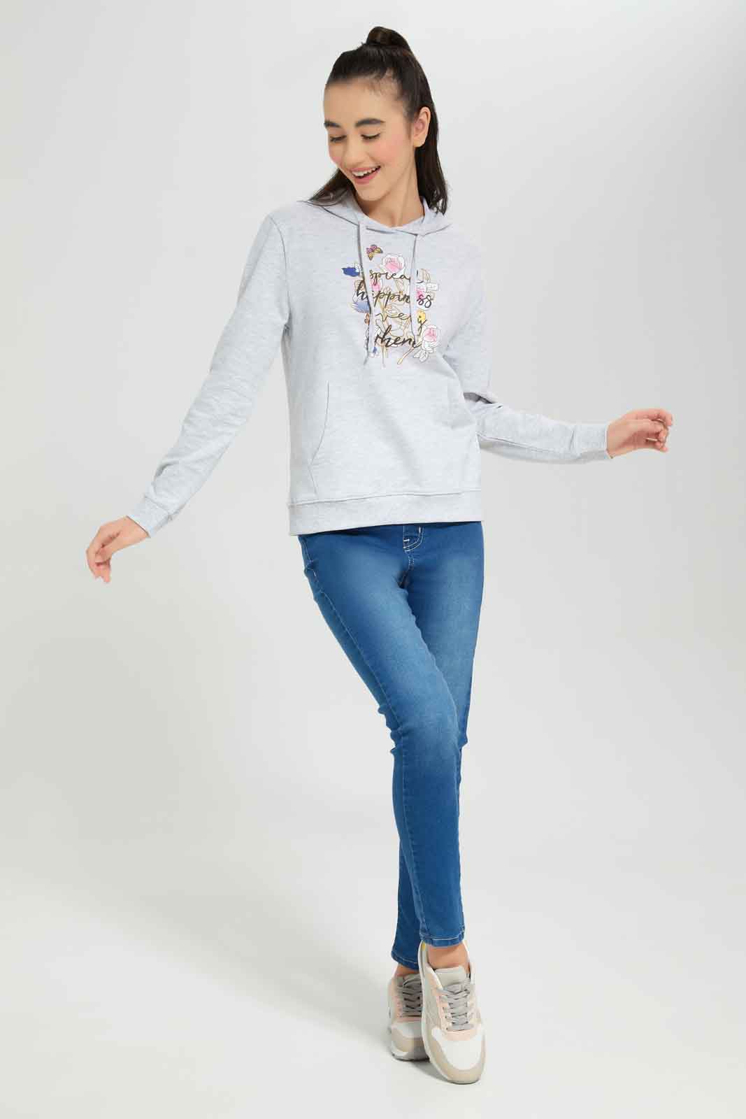 Redtag-Mid-Grey-Hoody-Sweatshirts-Category:Sweatshirts,-Colour:Grey,-Deals:New-In,-Dept:Girls,-Filter:Senior-Girls-(8-to-14-Yrs),-GSR-Sweatshirts,-New-In-GSR-APL,-Non-Sale,-Section:Girls-(0-to-14Yrs),-TBL,-W22B-Senior-Girls-9 to 14 Years