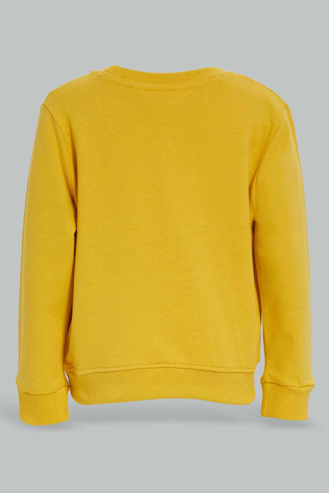 Redtag-Mustard-Floral-Placement-Print-SweatShirt-Category:Sweatshirts,-Colour:Mustard,-Deals:New-In,-Filter:Infant-Girls-(3-to-24-Mths),-ING-Sweatshirts,-New-In-ING-APL,-Non-Sale,-Section:Girls-(0-to-14Yrs),-TBL,-W22B-Infant-Girls-3 to 24 Months