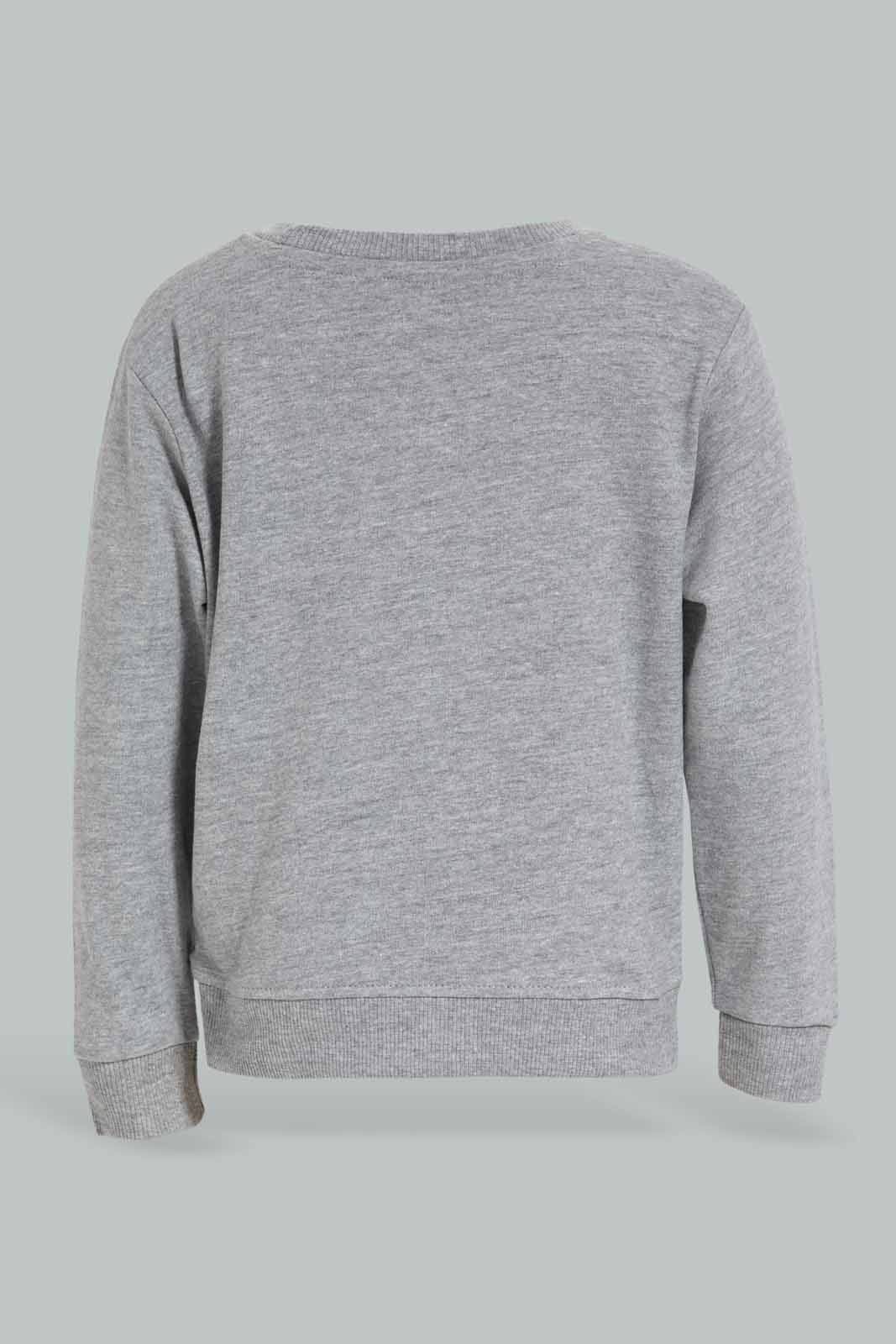 Redtag-Grey-Floral-Placement-Print-SweatShirt-Category:Sweatshirts,-Colour:Grey,-Deals:New-In,-Filter:Infant-Girls-(3-to-24-Mths),-ING-Sweatshirts,-New-In-ING-APL,-Non-Sale,-Section:Girls-(0-to-14Yrs),-TBL,-W22B-Infant-Girls-3 to 24 Months