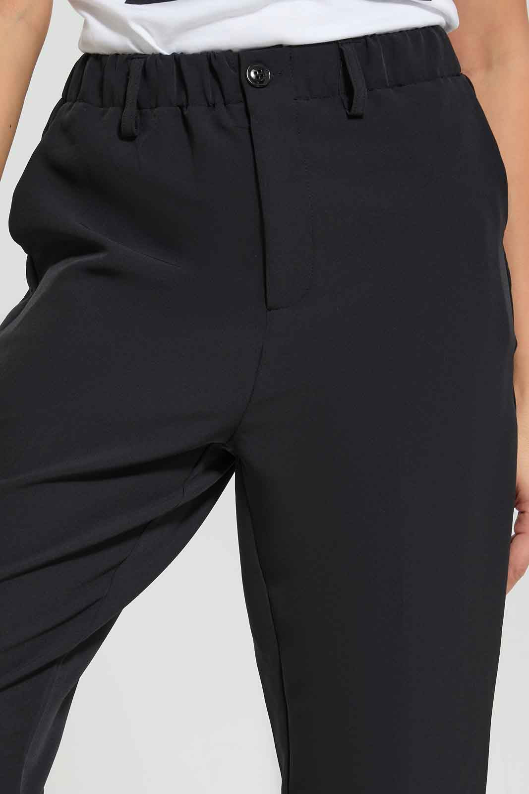 Redtag-Black-Elasticated-WaistBand-Trouser-Category:Trousers,-Colour:Black,-Deals:New-In,-Filter:Women's-Clothing,-New-In-Women-APL,-Non-Sale,-Section:Women,-W22B,-Women-Trousers-Women's-