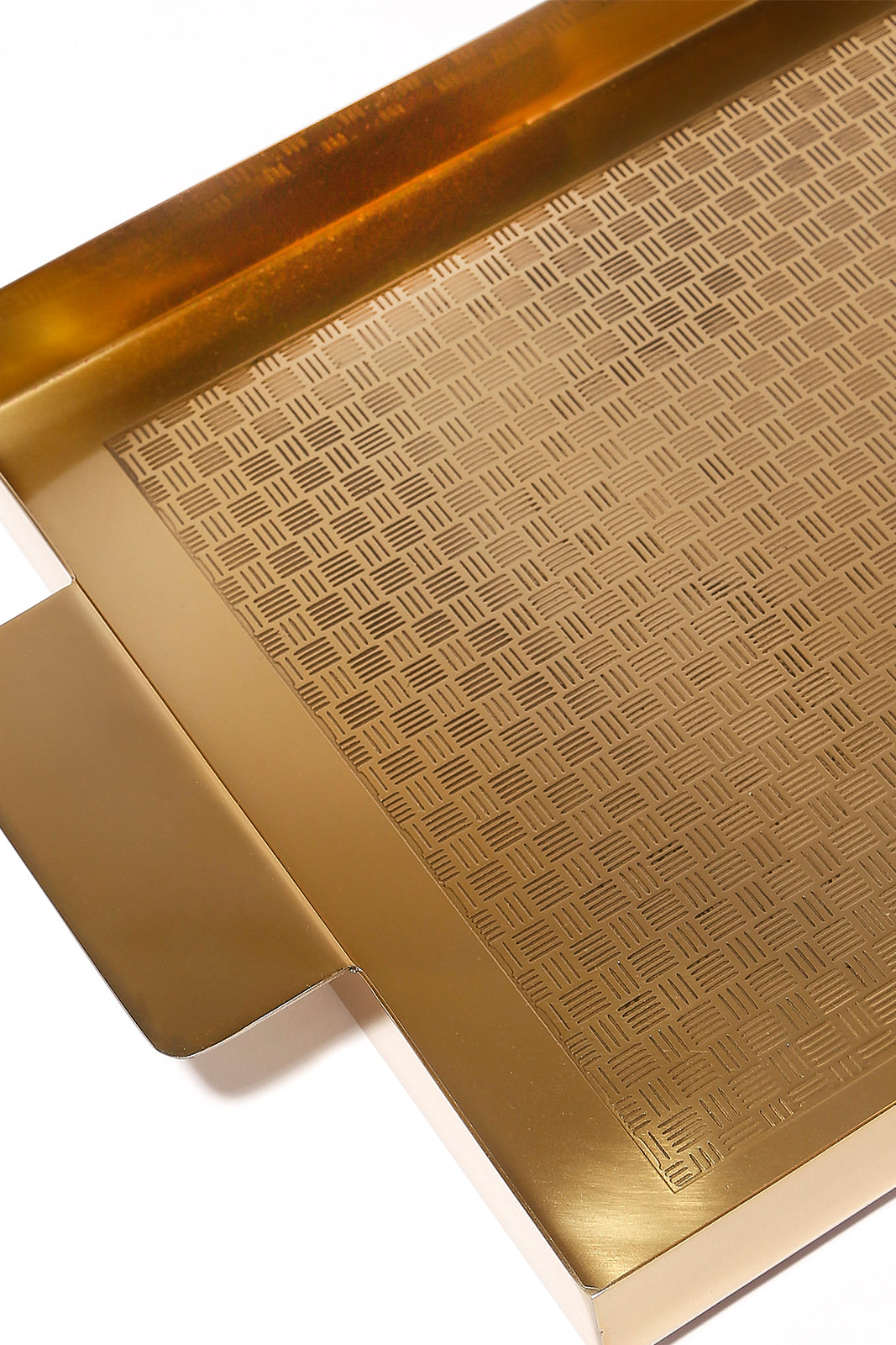 Redtag-Gold-Metal-Rectangle-Etched-Tray-Category:Trays,-Colour:Gold,-Deals:New-In,-Dept:Home,-Filter:Home-Dining,-HMW-DIN-Serveware,-New-In-HMW-DIN,-Non-Sale,-Section:Homewares,-W22B-Home-Dining-