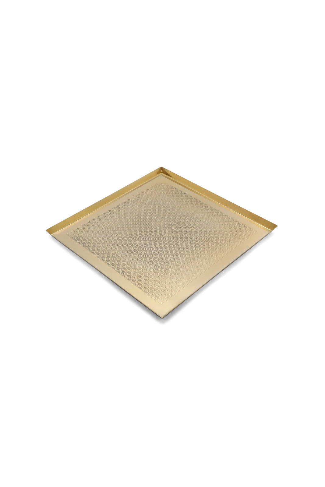 Redtag-Gold-Metal-Square-Etched-Platter-Category:Plates,-Colour:Gold,-Deals:New-In,-Dept:Home,-Filter:Home-Dining,-HMW-DIN-Serveware,-New-In-HMW-DIN,-Non-Sale,-Section:Homewares,-W22B-Home-Dining-
