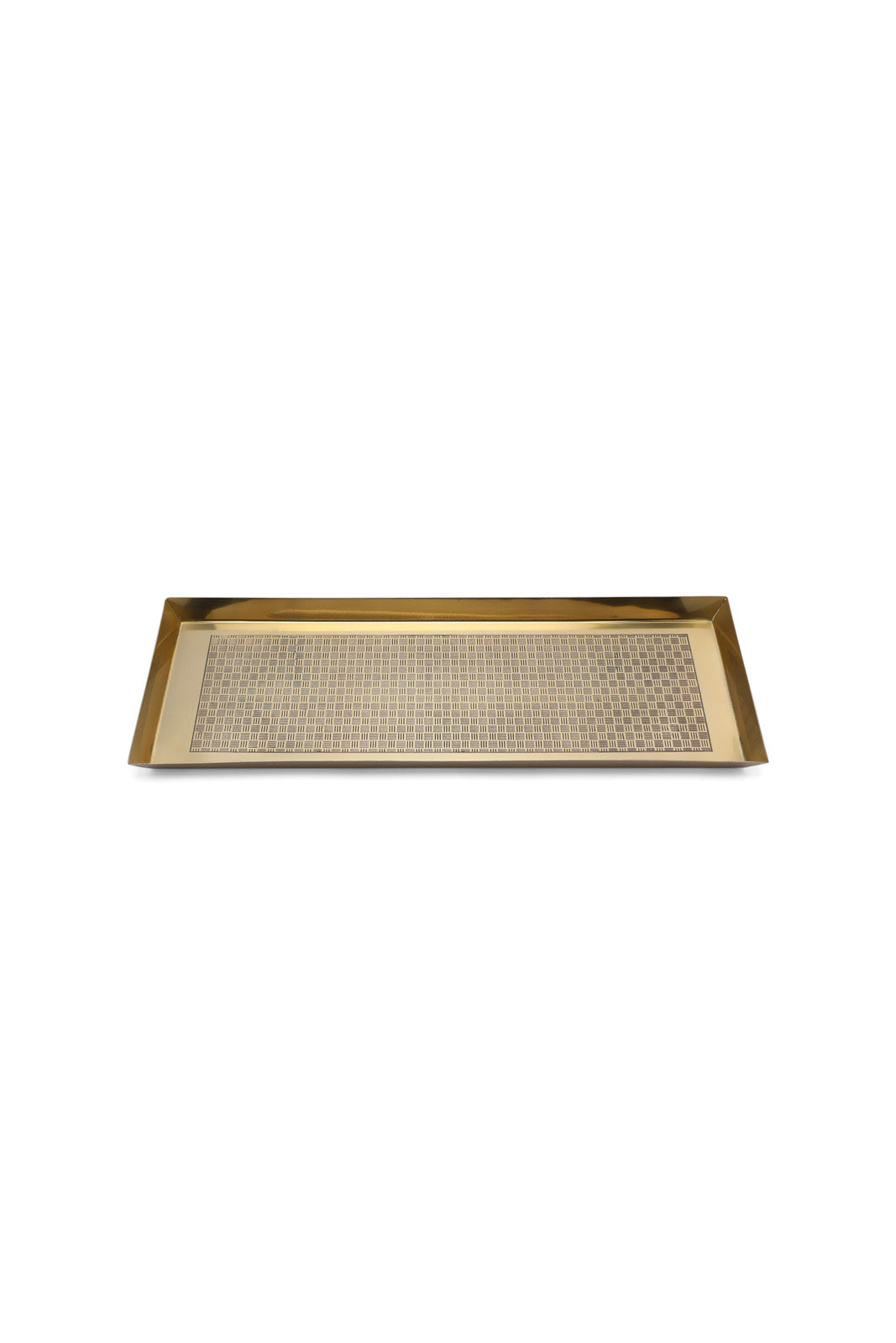 Redtag-Gold-Metal-Rectangle-Etched-Tray-Category:Trays,-Colour:Gold,-Deals:New-In,-Dept:Home,-Filter:Home-Dining,-HMW-DIN-Serveware,-New-In-HMW-DIN,-Non-Sale,-Section:Homewares,-W22B-Home-Dining-