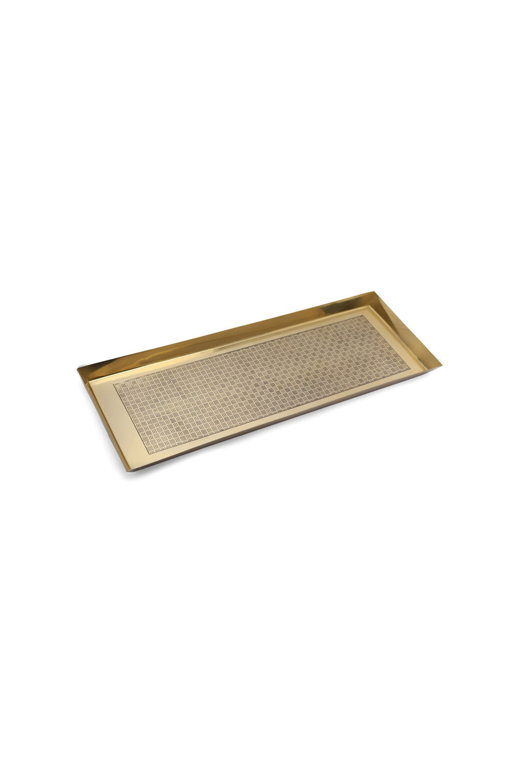 Redtag-Gold-Metal-Rectangle-Etched-Tray-Category:Trays,-Colour:Gold,-Deals:New-In,-Dept:Home,-Filter:Home-Dining,-HMW-DIN-Serveware,-New-In-HMW-DIN,-Non-Sale,-Section:Homewares,-W22B-Home-Dining-