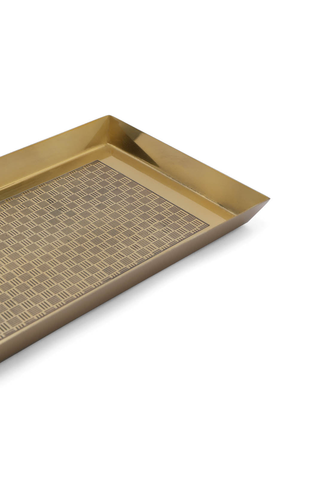 Redtag-Gold-Metal-Rectangle-Etched-Tray-Category:Trays,-Colour:Gold,-Deals:New-In,-Dept:Home,-Filter:Home-Dining,-HMW-DIN-Serveware,-New-In-HMW-DIN,-Non-Sale,-Section:Homewares,-W22B-Home-Dining-