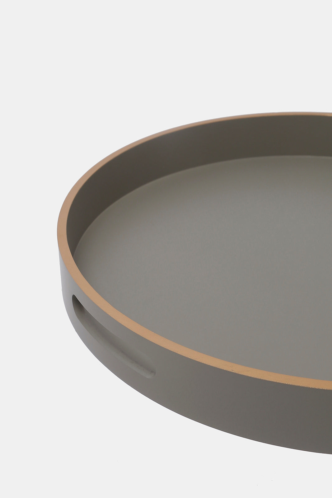 Redtag-Grey-Plain-Round-Tray-Category:Trays,-Colour:Grey,-Deals:New-In,-Dept:Home,-Filter:Home-Dining,-HMW-DIN-Serveware,-New-In-HMW-DIN,-Non-Sale,-S23A,-Section:Homewares-Home-Dining-