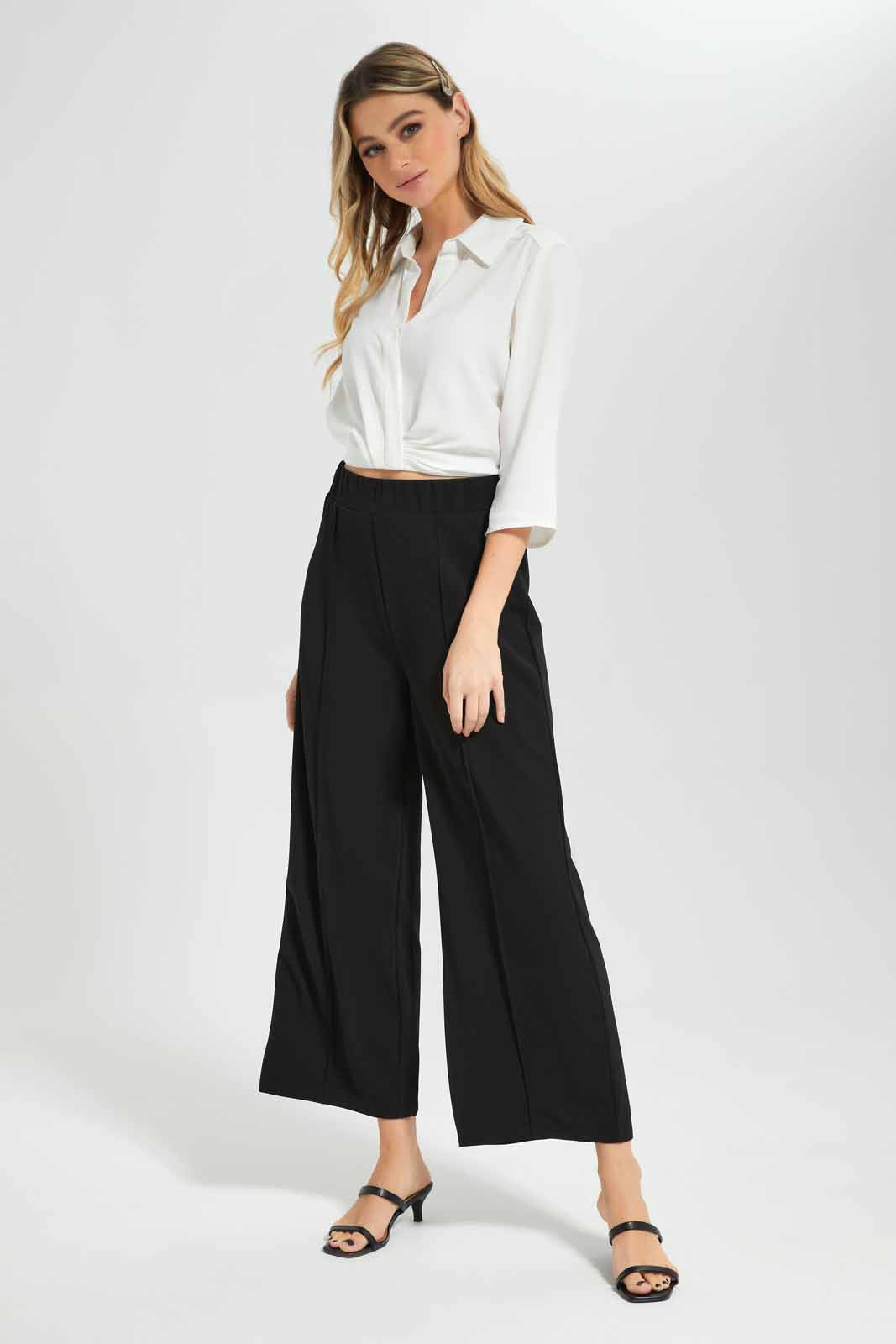 Redtag-White-Cropped-shirt-Category:Blouses,-Colour:White,-Deals:New-In,-Filter:Women's-Clothing,-New-In-Women-APL,-Non-Sale,-Section:Women,-W22B,-Women-Blouses-Women's-
