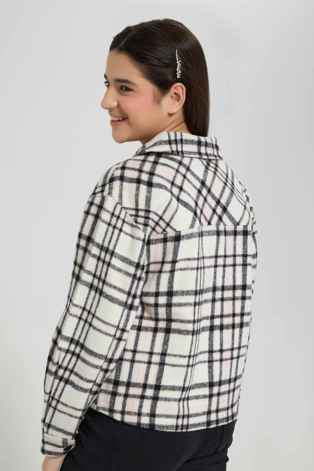 Redtag-Pink-Plaid-Shacket-Category:Jackets,-Colour:Assorted,-Deals:New-In,-Filter:Senior-Girls-(8-to-14-Yrs),-GSR-Jackets,-New-In-GSR-APL,-Non-Sale,-Section:Girls-(0-to-14Yrs),-W22B-Senior-Girls-9 to 14 Years