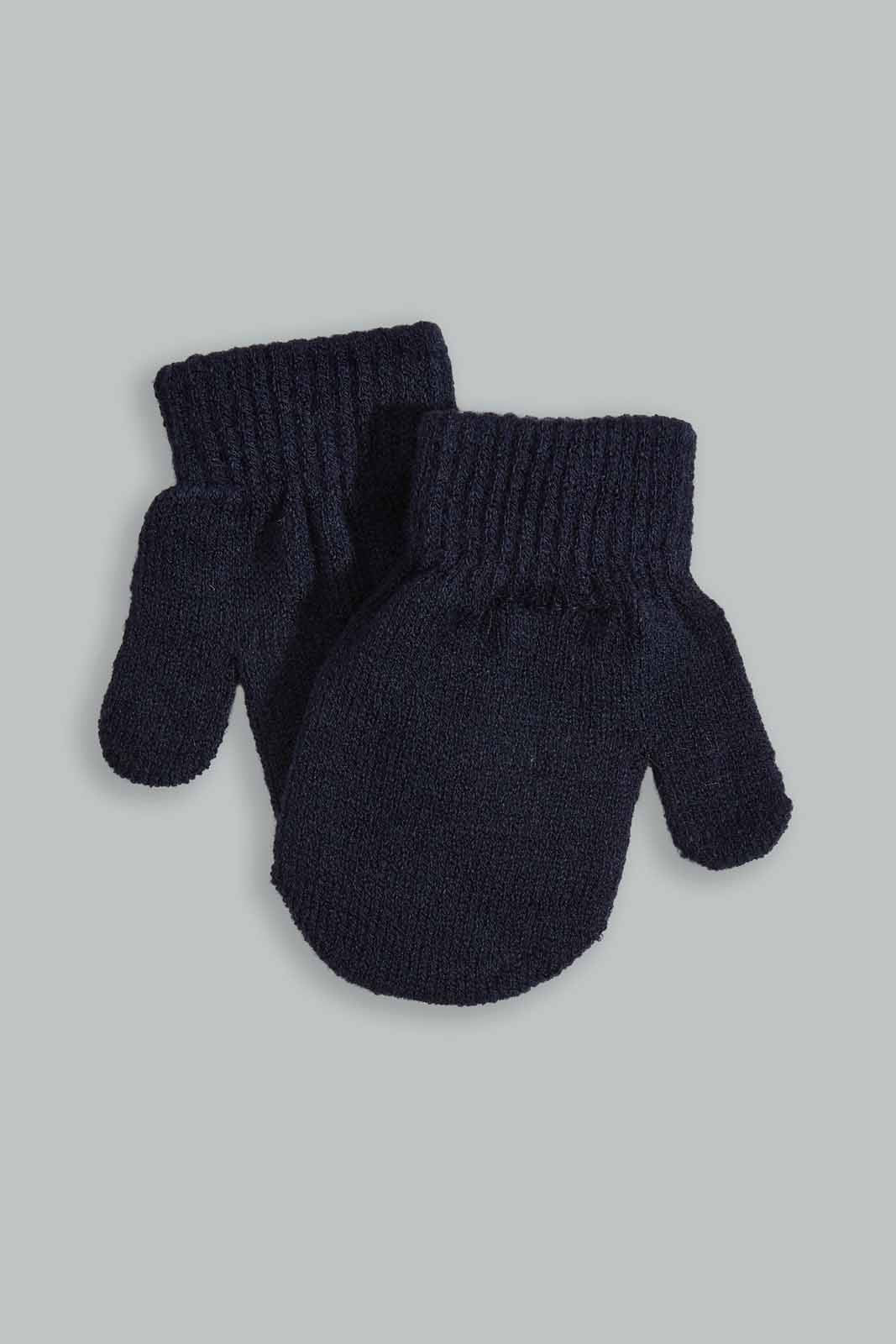 Redtag-Navy-Knitted-Cap-Set-Of-2-With-Gloves-BOY-Knitted-Accessories,-Category:Knitted-Accessories,-Colour:Navy,-Filter:Boys-Accessories,-New-In,-New-In-BOY-ACC,-Non-Sale,-Section:Boys-(0-to-14Yrs),-W22A-Boys-