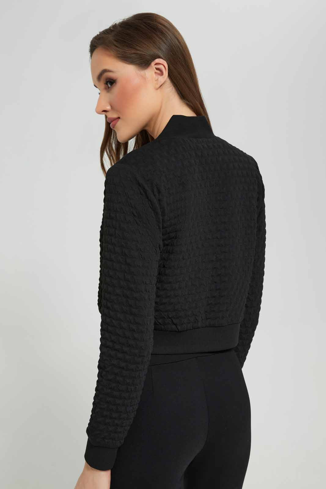 Redtag-Black-Jacquard-Cardigan-Category:Cardigans,-Colour:Black,-Deals:New-In,-Dept:Ladieswear,-Filter:Women's-Clothing,-LDC,-LDC-Cardigans,-New-In-LDC-APL,-Non-Sale,-Section:Women,-W22B-Women's-
