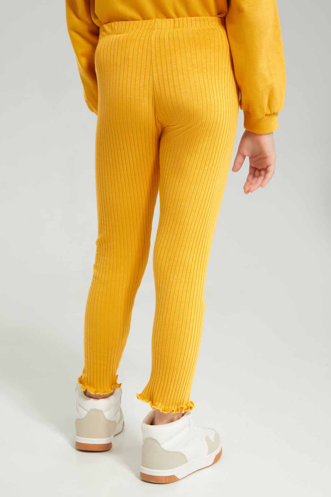 Redtag-Yellow-Loungewear-Active-Top---Yellow-Category:Leggings,-Colour:Yellow,-Deals:New-In,-Dept:Girls,-Filter:Girls-(2-to-8-Yrs),-GIR-Leggings,-New-In-GIR-APL,-Non-Sale,-Section:Girls-(0-to-14Yrs),-W22B-Girls-2 to 8 Years