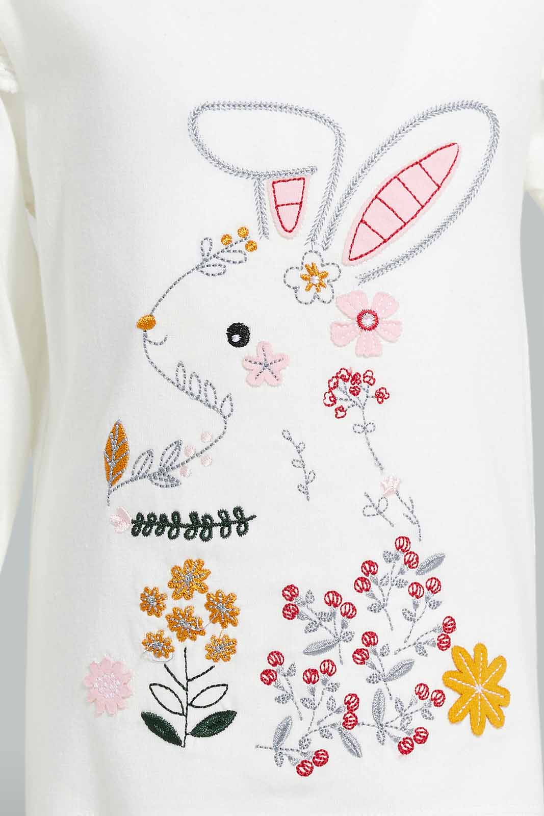 Redtag-White-Rabbit-Artwork-T-Shirt-Category:T-Shirts,-Colour:White,-Deals:New-In,-Filter:Infant-Girls-(3-to-24-Mths),-ING-T-Shirts,-New-In-ING-APL,-Non-Sale,-Section:Girls-(0-to-14Yrs),-W22A-Infant-Girls-3 to 24 Months