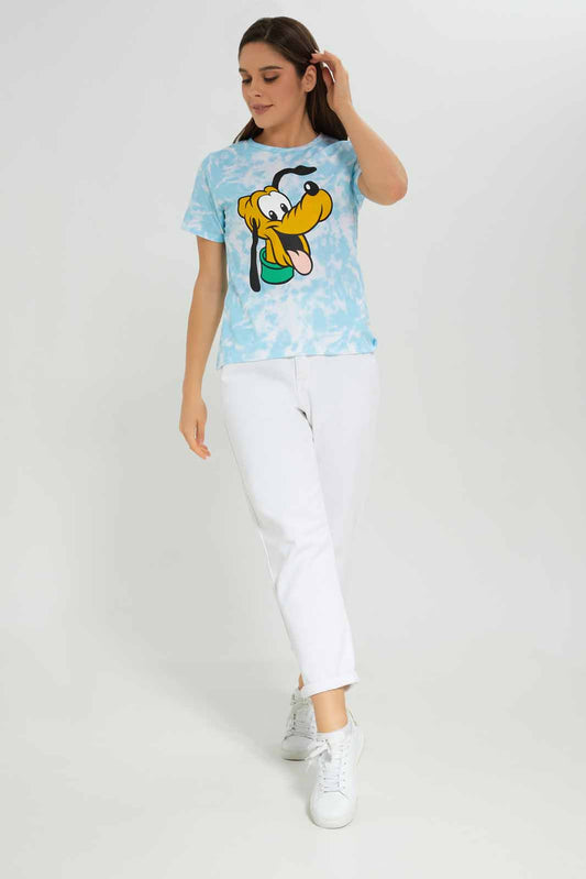 Redtag-Goofy-Printed-T-shirt-Category:T-Shirts,-Colour:Assorted,-Deals:New-In,-Dept:Ladieswear,-Filter:Women's-Clothing,-New-In-Women-APL,-Non-Sale,-Section:Women,-TBL,-W22B,-Women-T-Shirts-Women's-