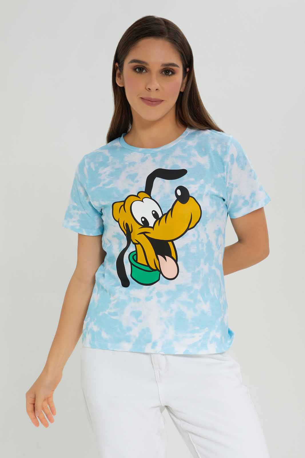 Redtag-Goofy-Printed-T-shirt-Category:T-Shirts,-Colour:Assorted,-Deals:New-In,-Dept:Ladieswear,-Filter:Women's-Clothing,-New-In-Women-APL,-Non-Sale,-Section:Women,-TBL,-W22B,-Women-T-Shirts-Women's-