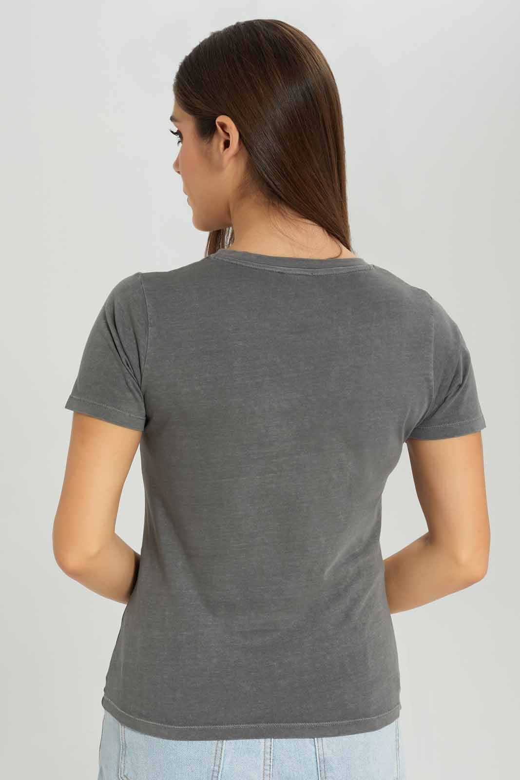 Redtag-Charcoal-Looney-Tunes-Printed-T-shirt-Category:T-Shirts,-Colour:Charcoal,-Deals:New-In,-Dept:Ladieswear,-Filter:Women's-Clothing,-New-In-Women-APL,-Non-Sale,-Section:Women,-TBL,-W22B,-Women-T-Shirts-Women's-