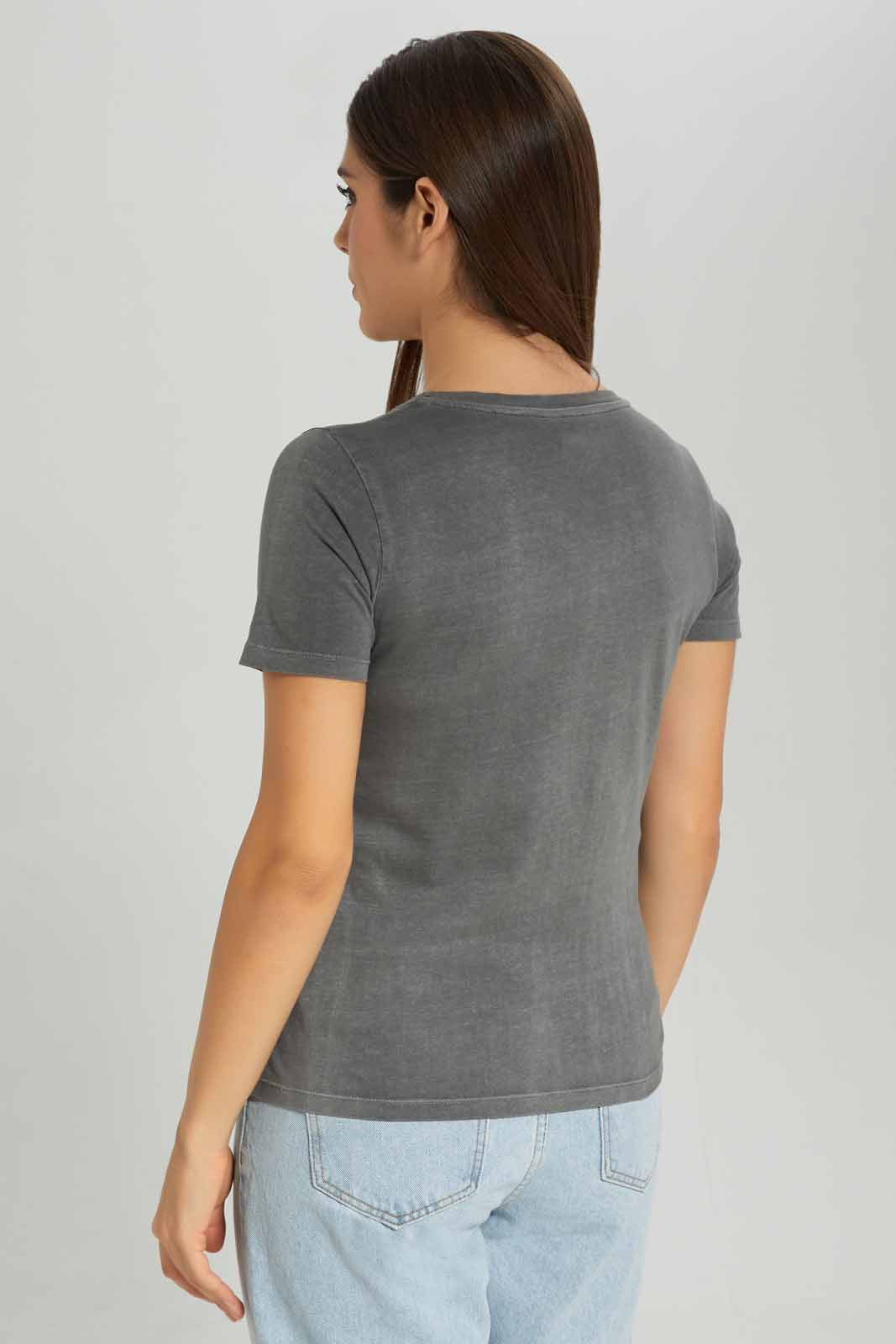 Redtag-Charcoal-Mickey-Printed-T-Shirt-Category:T-Shirts,-CHR,-Colour:Charcoal,-Deals:New-In,-Dept:Ladieswear,-Filter:Women's-Clothing,-New-In-Women-APL,-Non-Sale,-Section:Women,-TBL,-W22B,-Women-T-Shirts-Women's-