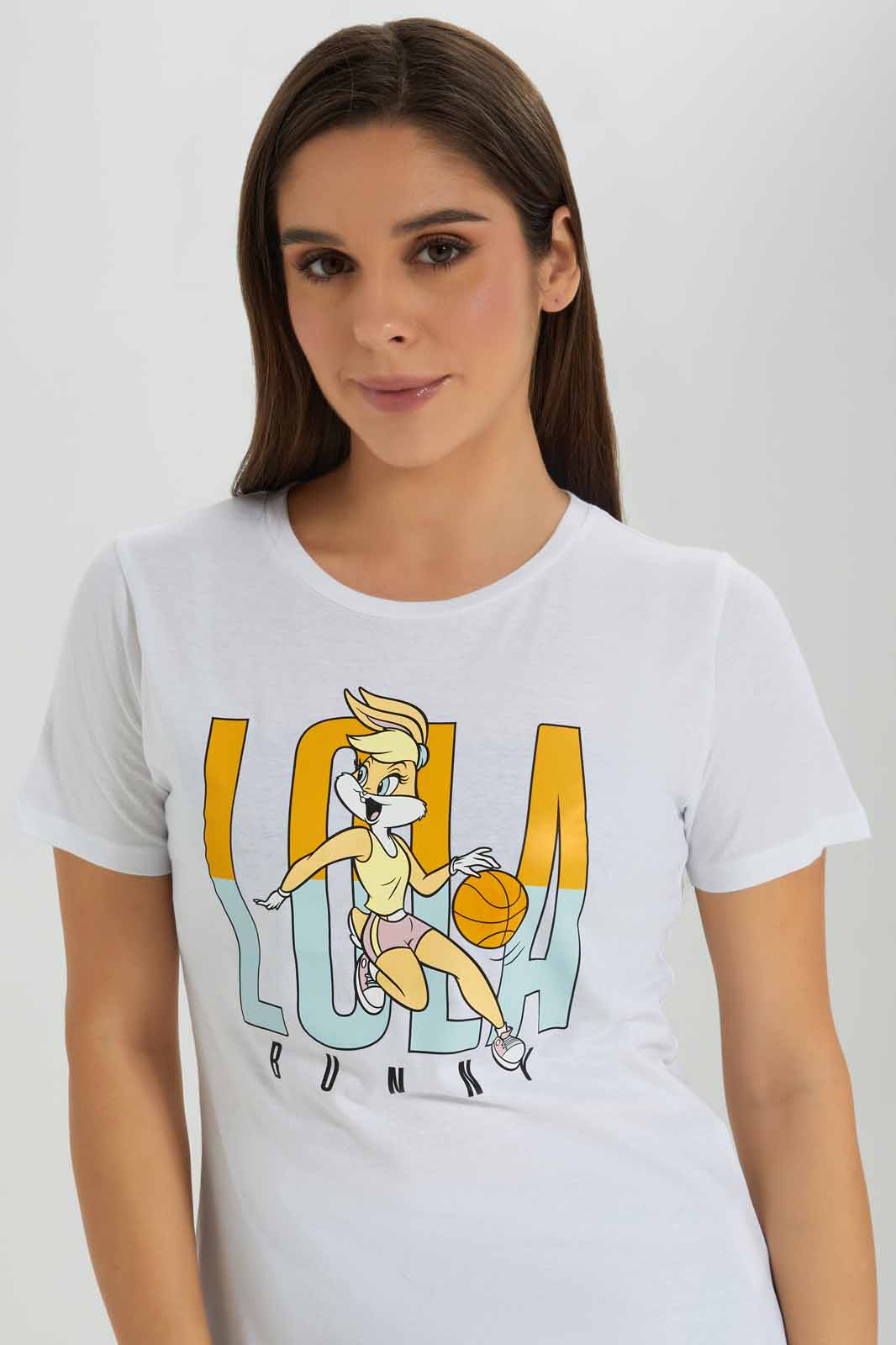 Redtag-White-Lola-Bunny-Printed-T-Shirt-Category:T-Shirts,-Colour:White,-Deals:New-In,-Dept:Ladieswear,-Filter:Women's-Clothing,-New-In-Women-APL,-Non-Sale,-Section:Women,-TBL,-W22B,-Women-T-Shirts-Women's-