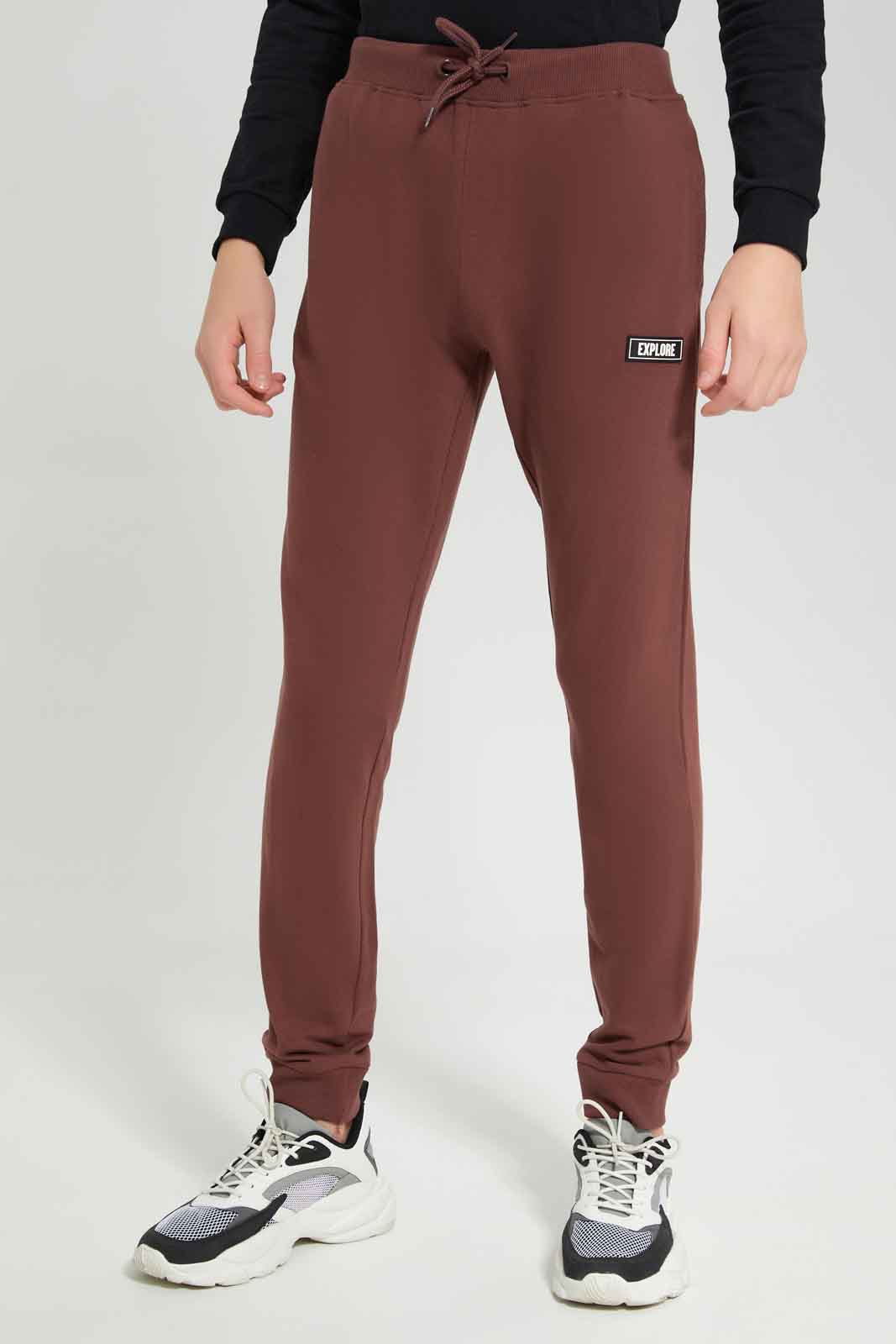 Redtag-Burgundy-Lounge-Wear-Active-Pants-BSR-Joggers,-Category:Joggers,-Colour:Burgundy,-Deals:New-In,-Dept:Boys,-Filter:Senior-Boys-(8-to-14-Yrs),-New-In-BSR-APL,-Non-Sale,-Section:Boys-(0-to-14Yrs),-W22B-Senior-Boys-9 to 14 Years