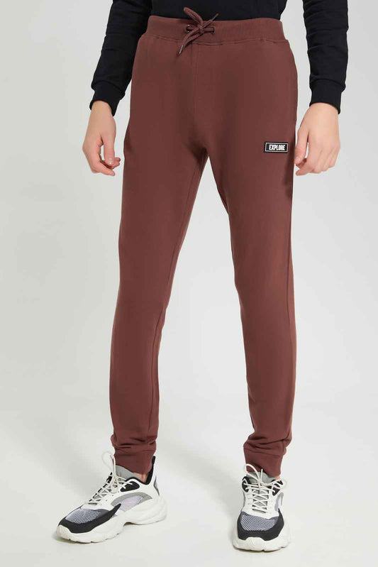 Redtag-Burgundy-Lounge-Wear-Active-Pants-BSR-Joggers,-Category:Joggers,-Colour:Burgundy,-Deals:New-In,-Dept:Boys,-Filter:Senior-Boys-(8-to-14-Yrs),-New-In-BSR-APL,-Non-Sale,-Section:Boys-(0-to-14Yrs),-W22B-Senior-Boys-9 to 14 Years