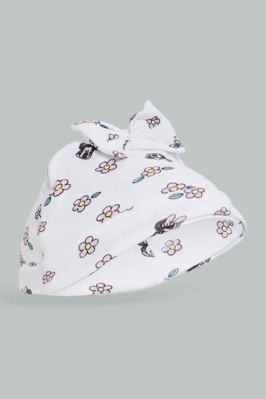 Redtag-2PC-Minnie-Mouse-Cap-Pack-Category:Newborn-Accessories,-CHR,-Colour:Apricot,-Deals:New-In,-Dept:New-Born,-Filter:Baby-(0-to-12-Mths),-NBG-Newborn-Accessories,-New-In-NBG-APL,-Non-Sale,-Section:Girls-(0-to-14Yrs),-W22B-Baby-0 to 12 Months