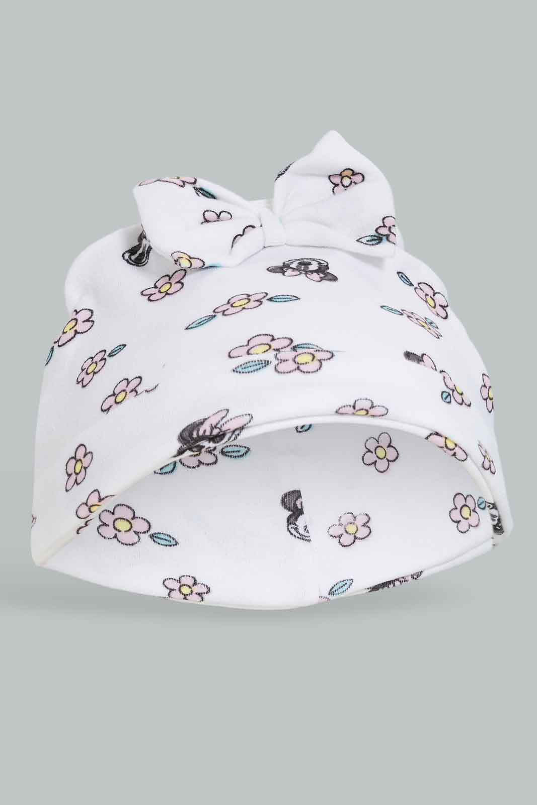 Redtag-2PC-Minnie-Mouse-Cap-Pack-Category:Newborn-Accessories,-CHR,-Colour:Apricot,-Deals:New-In,-Dept:New-Born,-Filter:Baby-(0-to-12-Mths),-NBG-Newborn-Accessories,-New-In-NBG-APL,-Non-Sale,-Section:Girls-(0-to-14Yrs),-W22B-Baby-0 to 12 Months