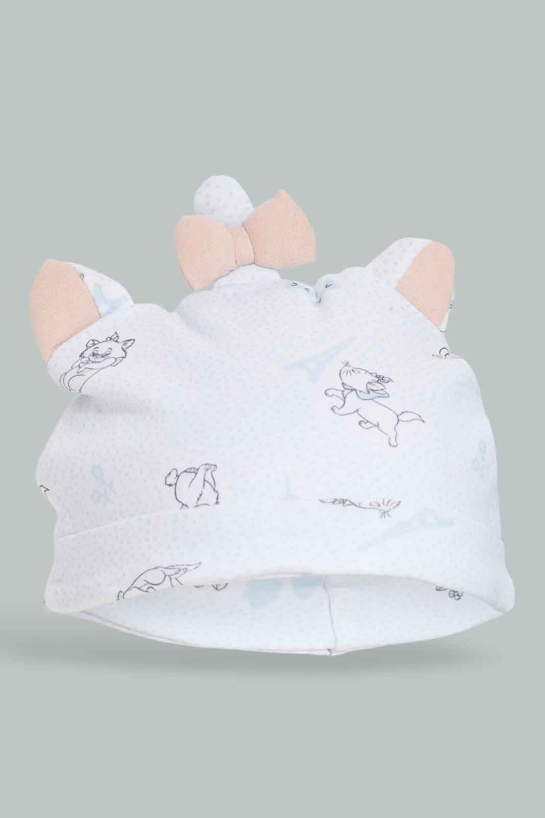 Redtag-2PC-Marie-Cat-Cap-Pack-Category:Newborn-Accessories,-CHR,-Colour:Apricot,-Deals:New-In,-Dept:New-Born,-Filter:Baby-(0-to-12-Mths),-NBG-Newborn-Accessories,-New-In-NBG-APL,-Non-Sale,-Section:Girls-(0-to-14Yrs),-W22B-Baby-0 to 12 Months