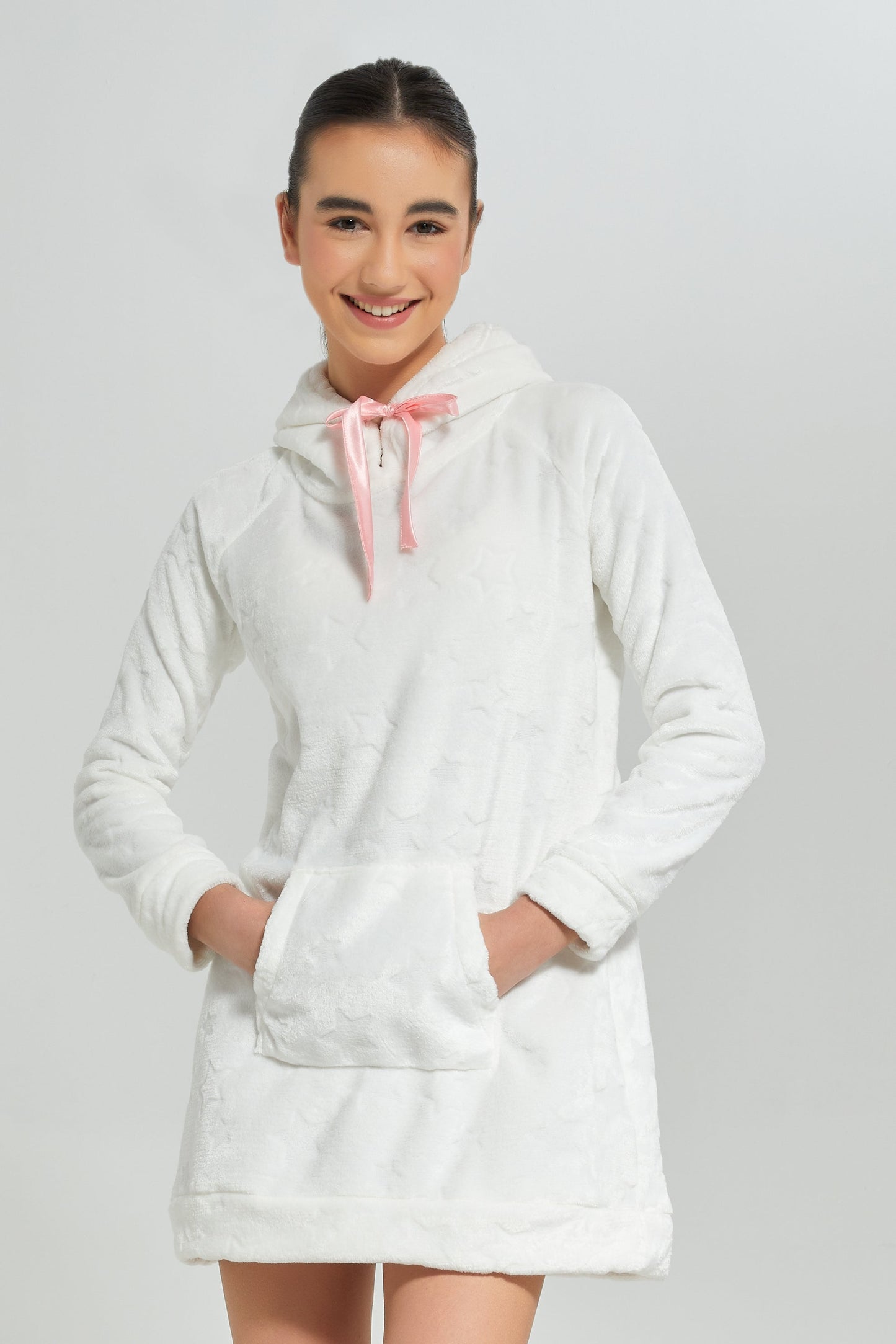Senior Girls White Fur Nightshirt