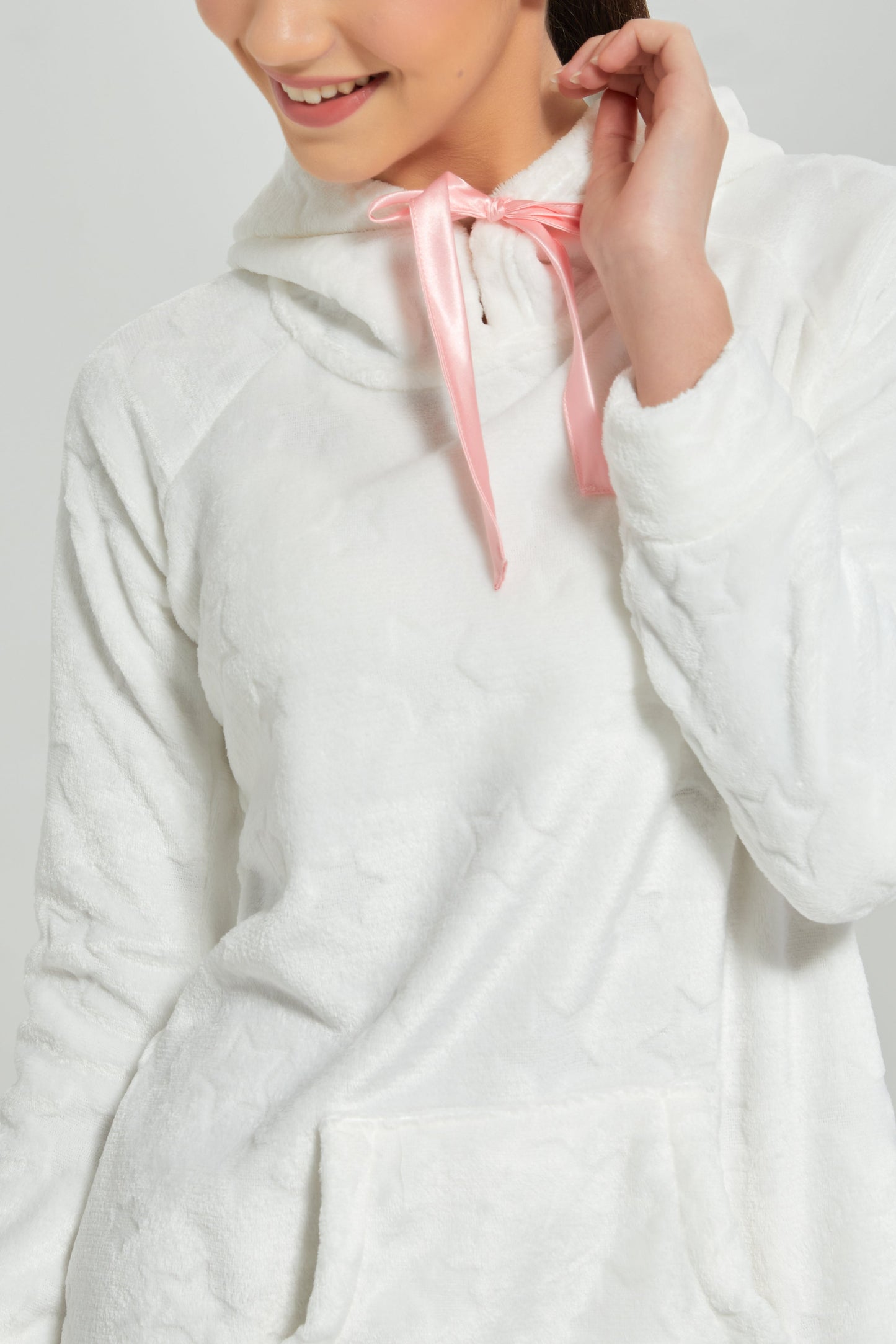Senior Girls White Fur Nightshirt